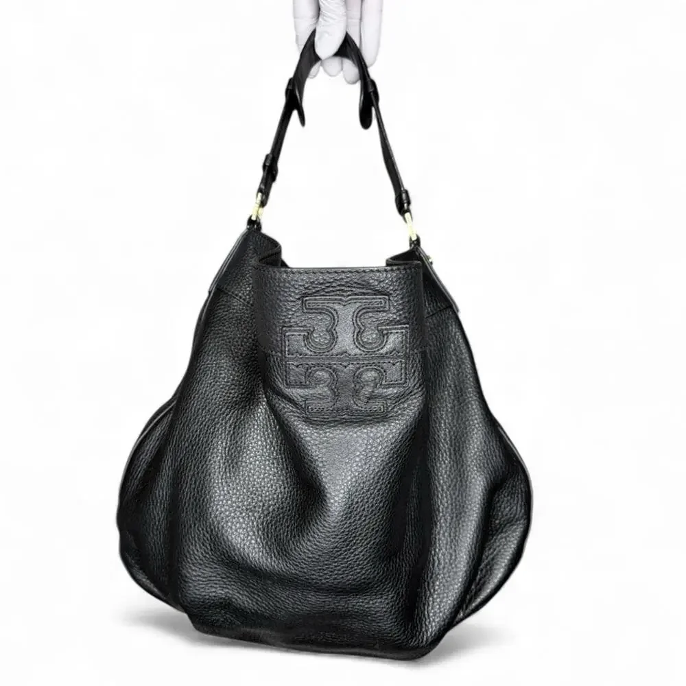 Soft Slouchy Black Leather Hobo Bag | Quiet Luxury Minimalist Shoulder Bag